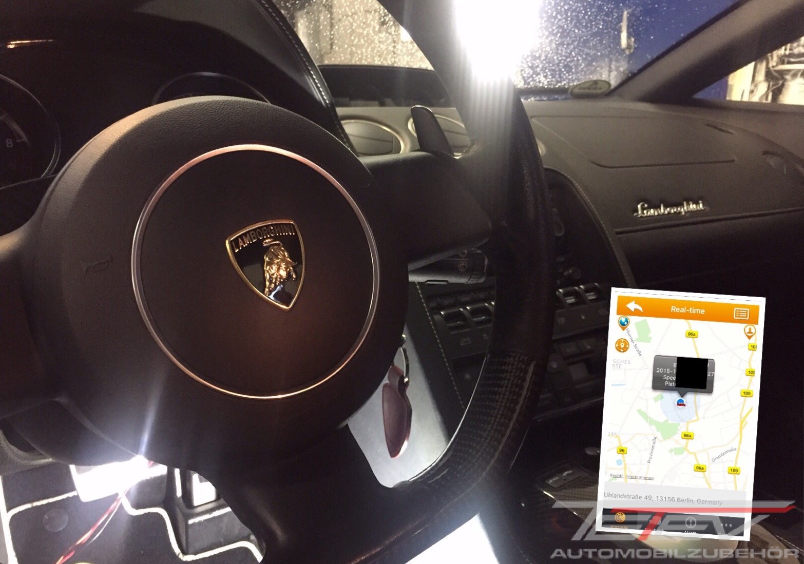 GPS-Ortungssystem im Lamborghini